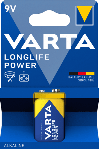 Rafhlaða 9V Alkaline longlife power 1stk