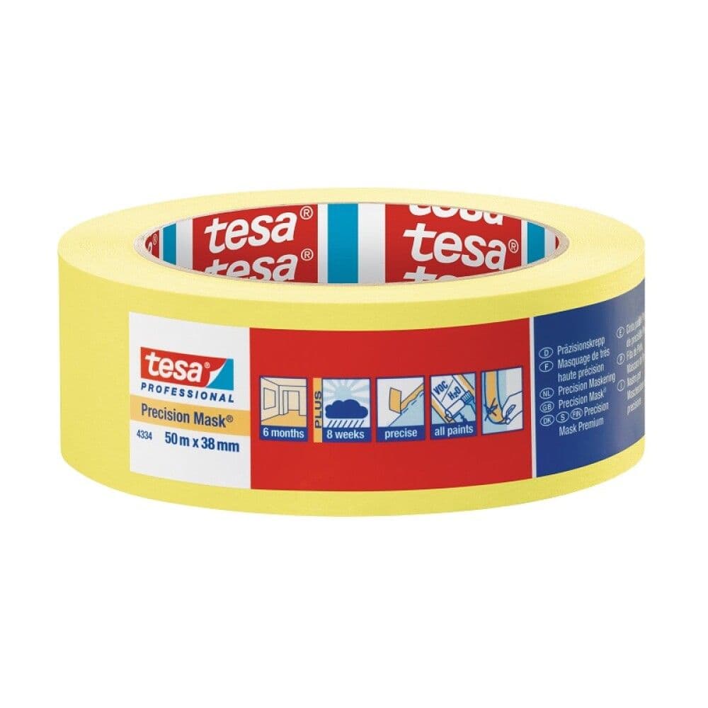 Tesa krepp Precision gult 38mm x 50m