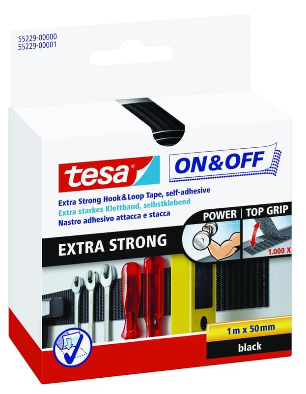 Tesa riflás svart 50mm x 1m